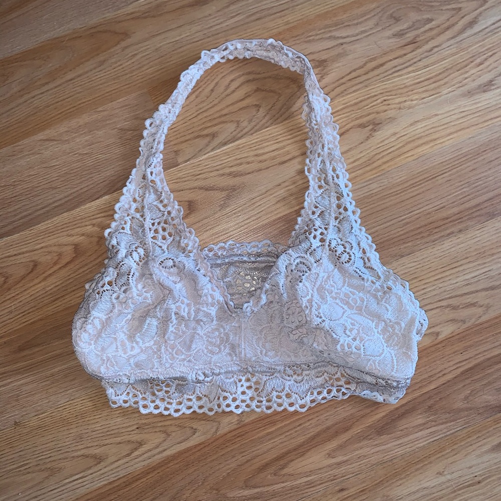 Baby pink Aerie halter bralette
